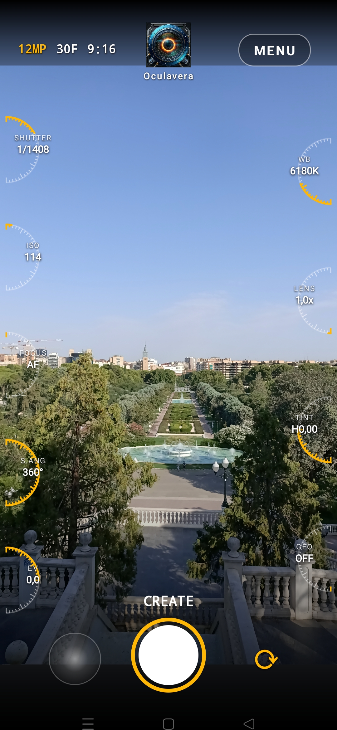 OculaVera Interface 1